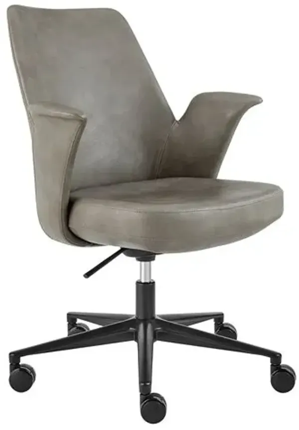 Viora Office Chair - Gray Leatherette