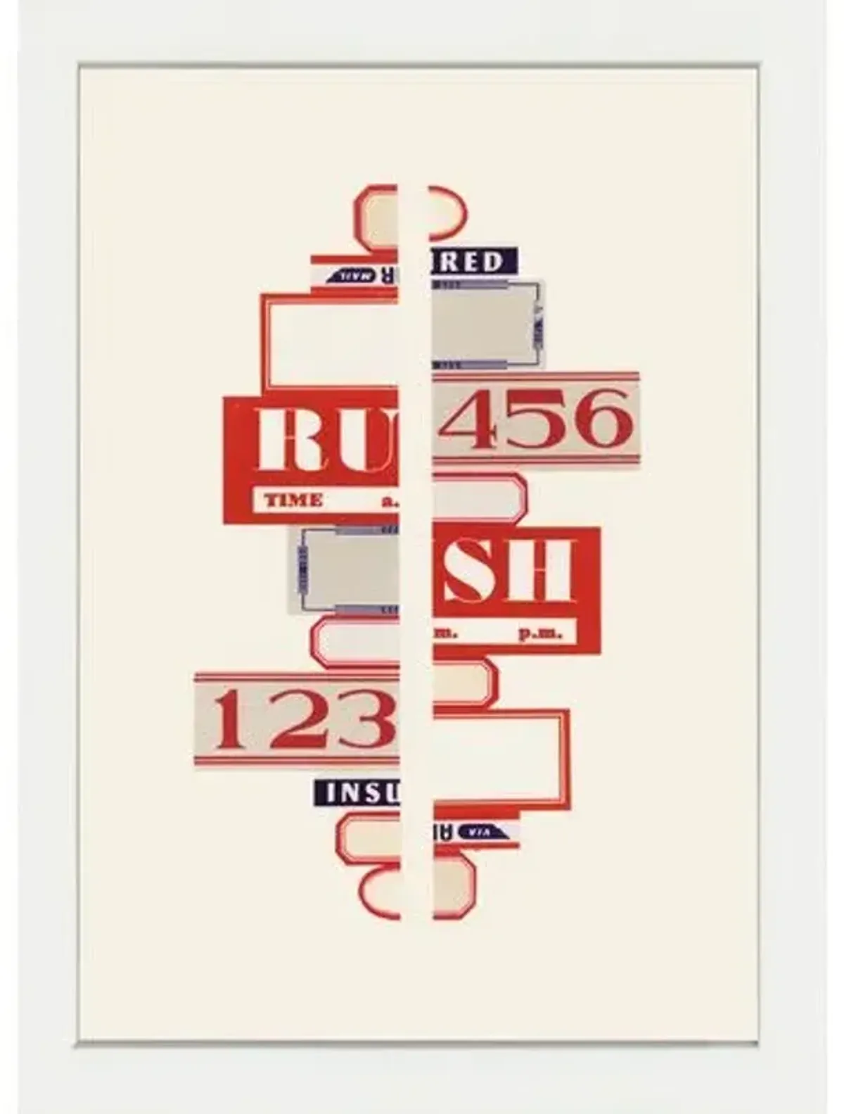 Labelscape - Rush Collage Art Print - 11" x 8" - Red