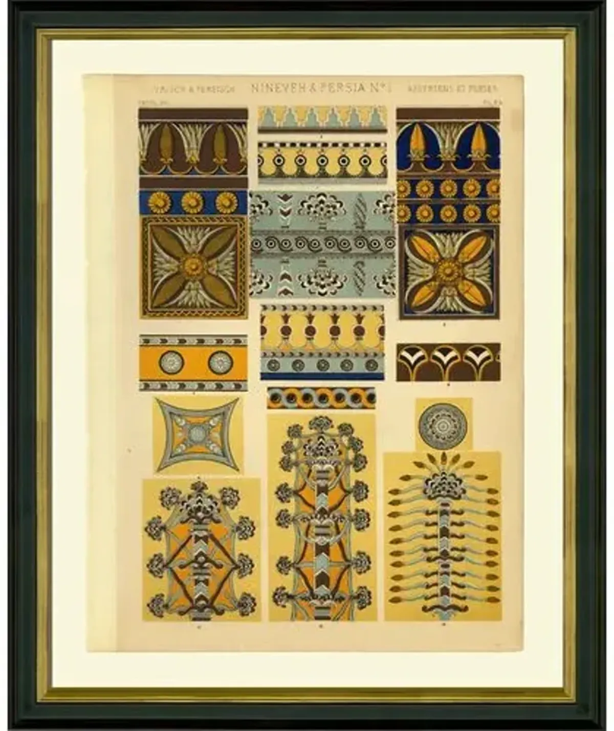 Nineveh & Persia No. 1 Art Print - 21" x 17" - Black