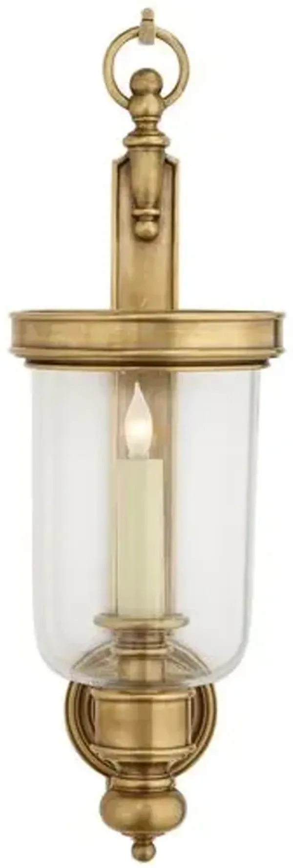 Visual Comfort - Georgian Small Hurricane Wall Sconce - Gold