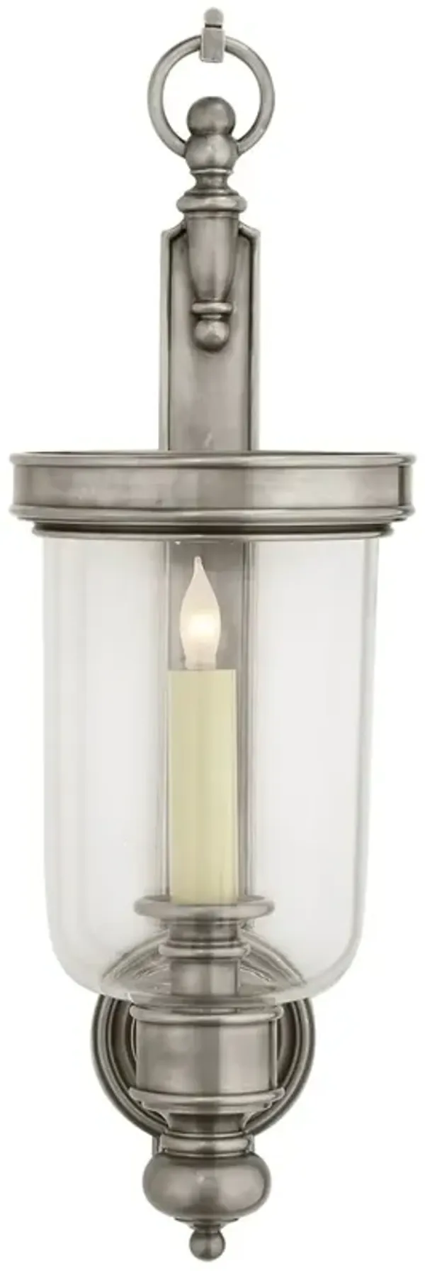 Visual Comfort - Georgian Small Hurricane Wall Sconce - Gray