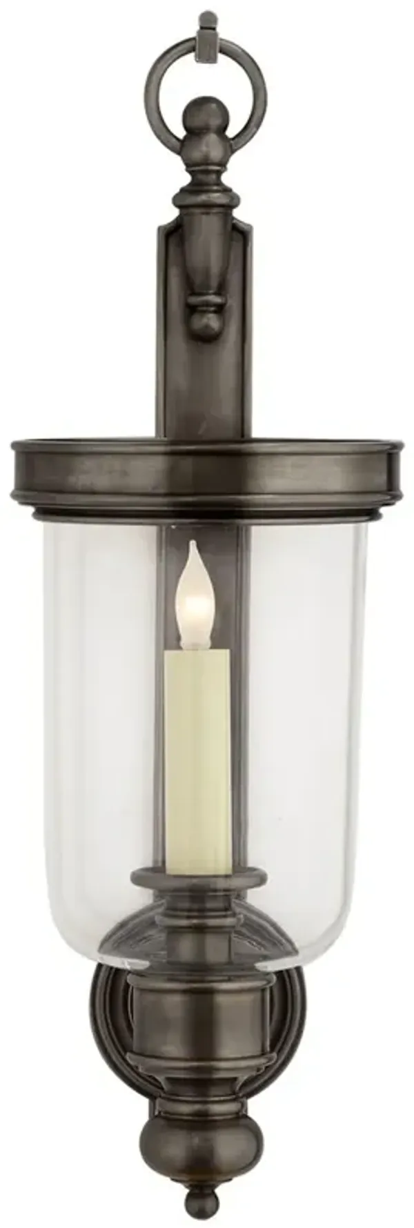 Visual Comfort - Georgian Small Hurricane Wall Sconce - Black