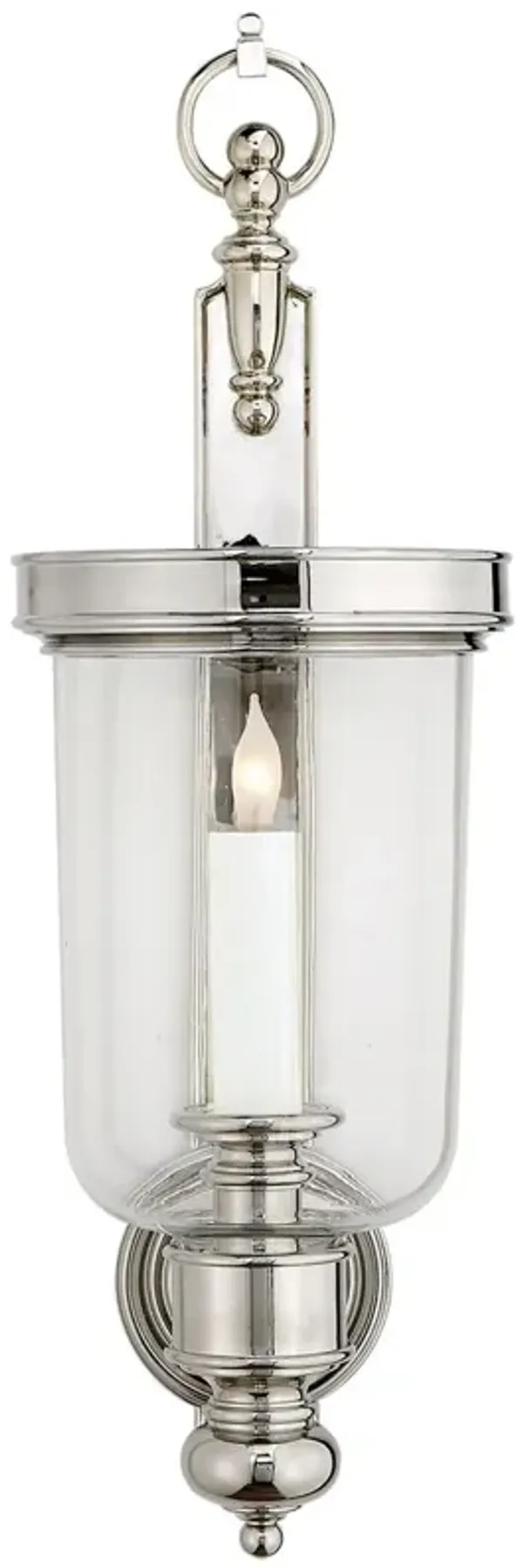 Visual Comfort - Georgian Small Hurricane Wall Sconce - Silver
