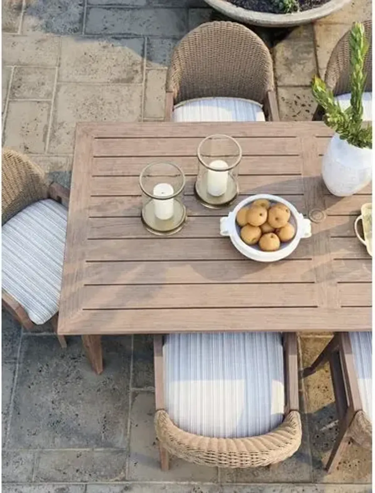 Isle Of Palms Outdoor Teak Rectangular Dining Table - Light Mocha - Tommy Bahama
