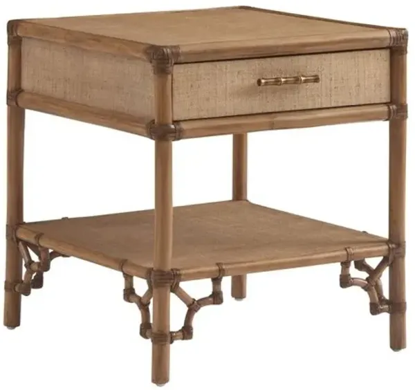 Bayfront Rectangular End Table - Sunwashed - Tommy Bahama - Brown