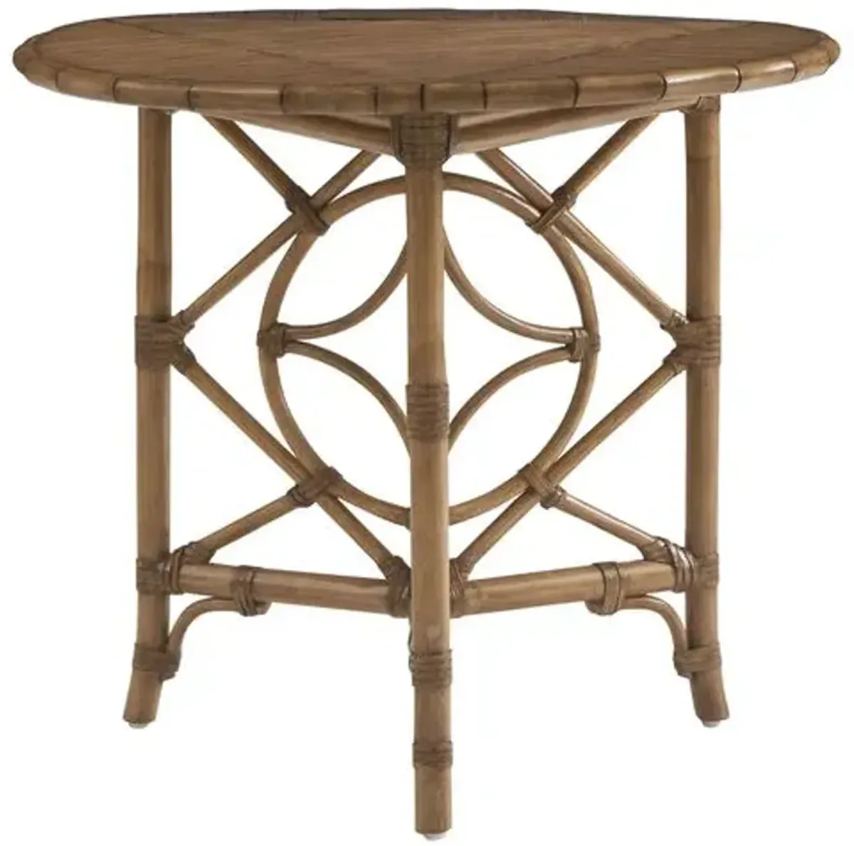 Palm Island Drop Leaf Accent Table - Sunwashed - Tommy Bahama - Brown - 24Hx28Wx28D in