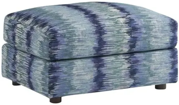 Granville Ottoman - Textured Blue/Aqua - Tommy Bahama