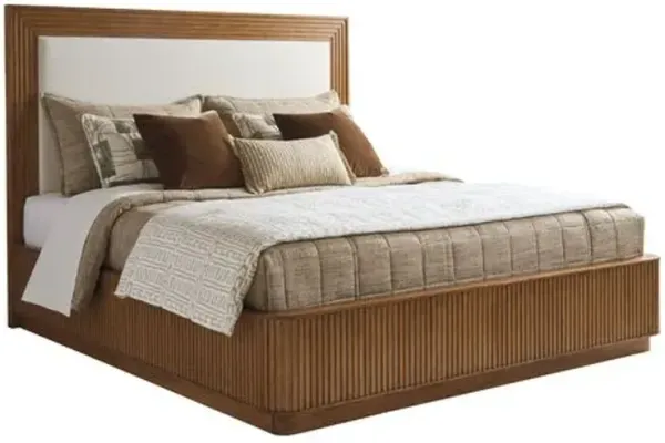 Pendry Upholstered Panel Bed - Sierra Tan/White/Ivory - Lexington