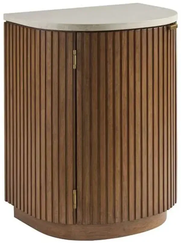 Aviara Demilune Nightstand - Sierra Tan/Cream - Lexington