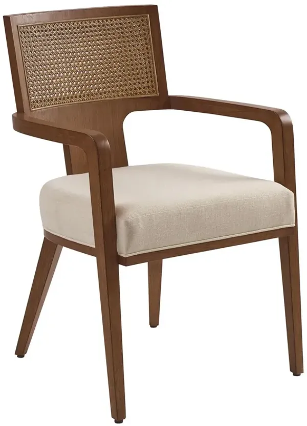 Serrano Woven Arm Chair, Sierra Tan/White/Ivory