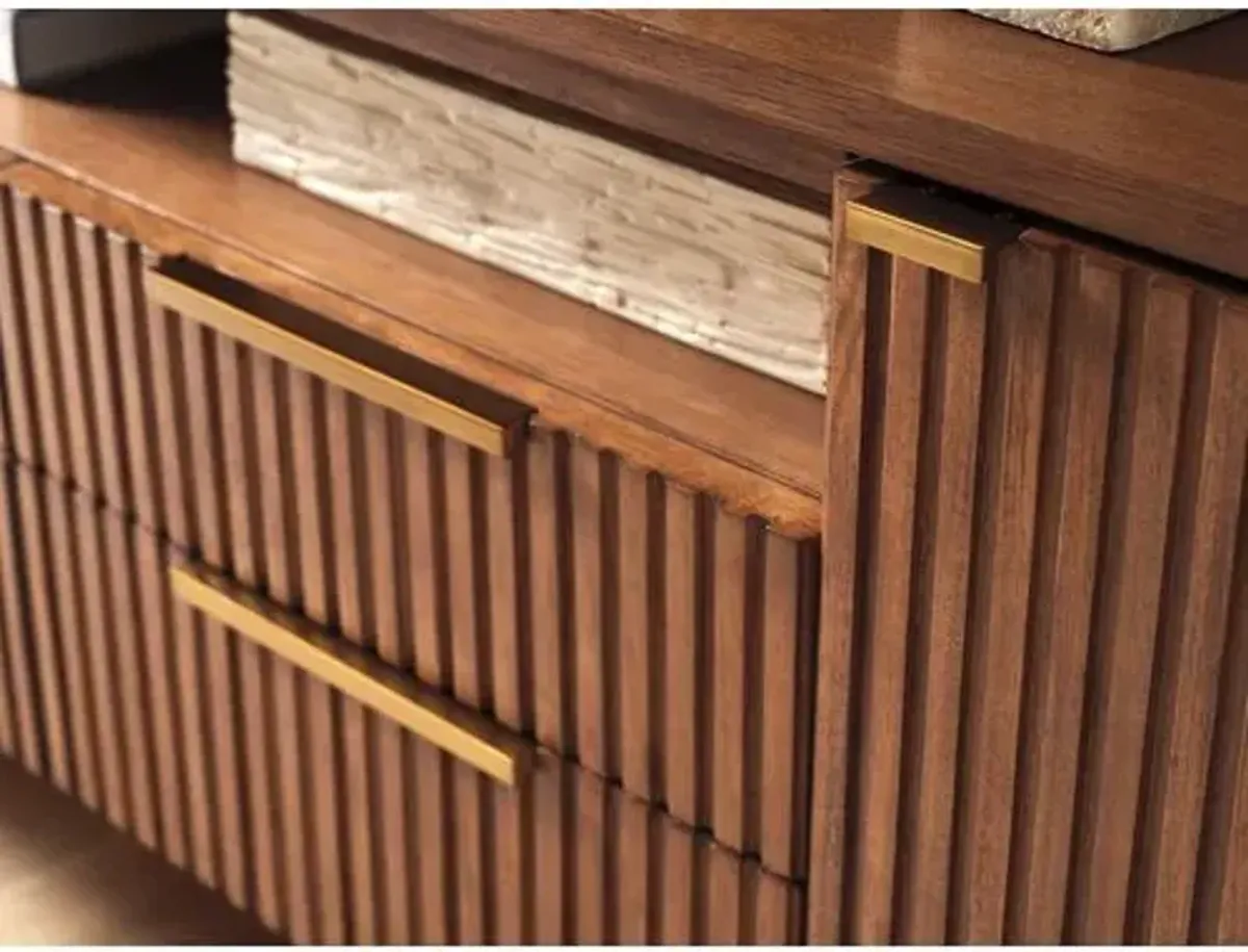 Crescent Bay Media Console - Sierra Tan - Lexington - Gold