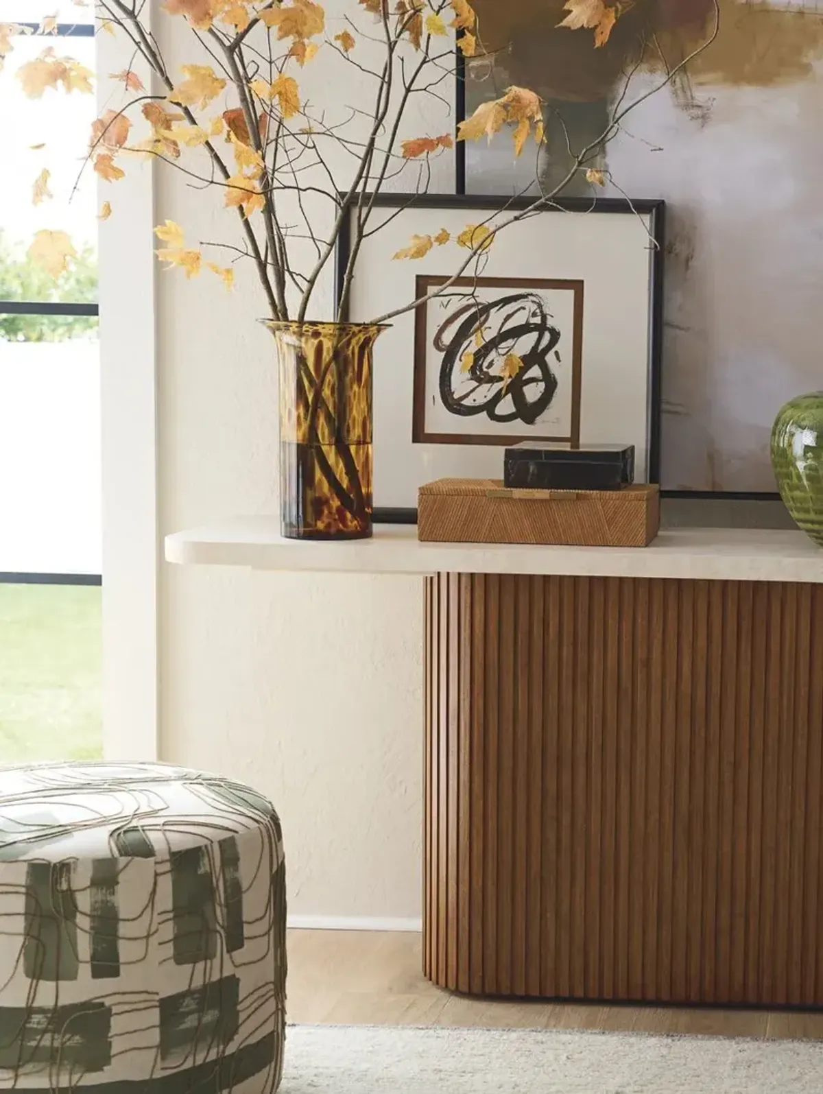 Seabourne Console Table, Sierra Tan/Cream