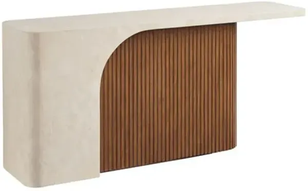 Seabourne Console Table - Sierra Tan/Cream - Lexington - Brown