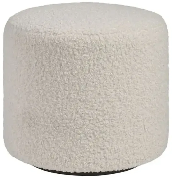 Three Arch Swivel Ottoman - Black/White/Ivory - Lexington