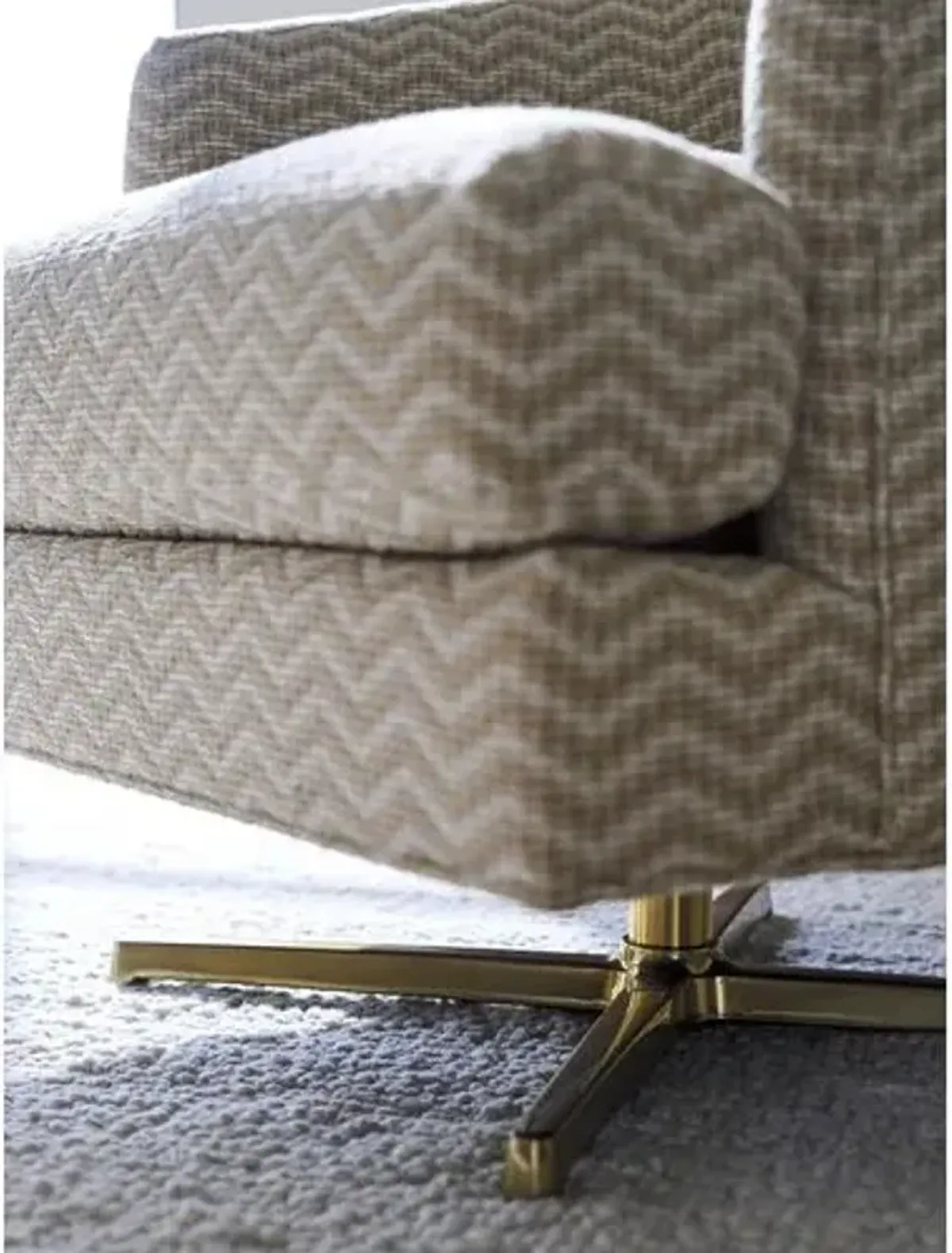 Graves Swivel Chair - Geometric Beige/Tan - Lexington