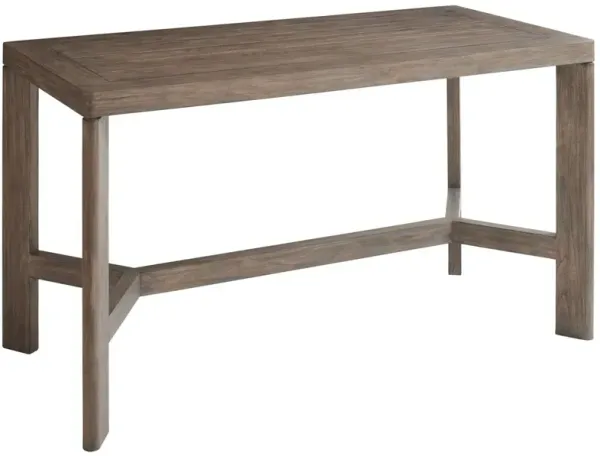 La Jolla Outdoor Teak High/Low Adjustable Bistro Table, Light Brown