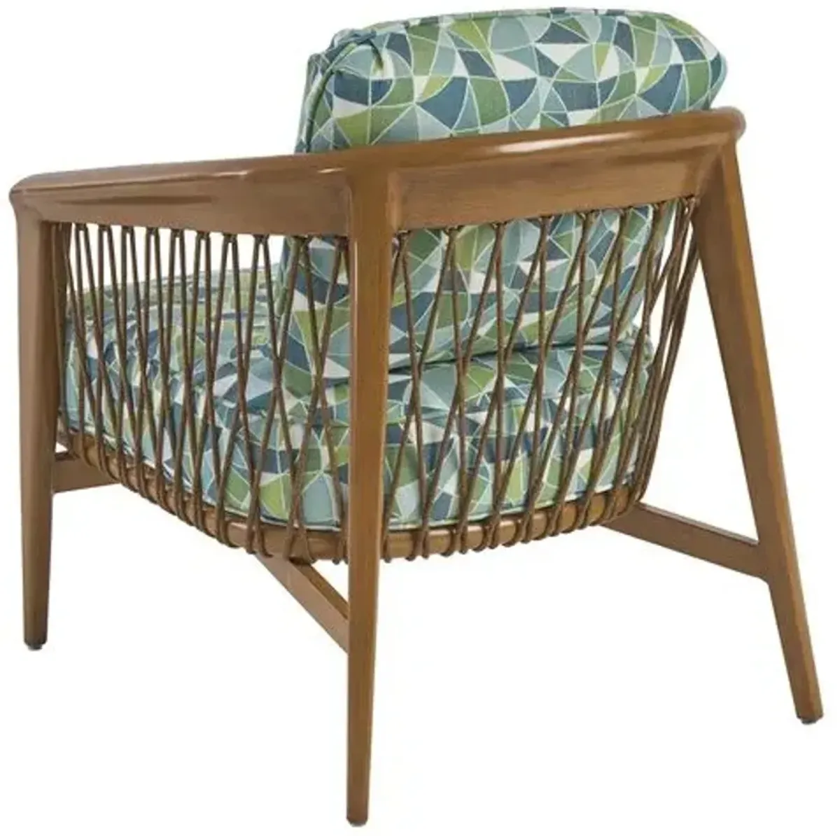 Palm Desert Poolside Outdoor Teak Occasional Chair - Geometric - Tommy Bahama - Green