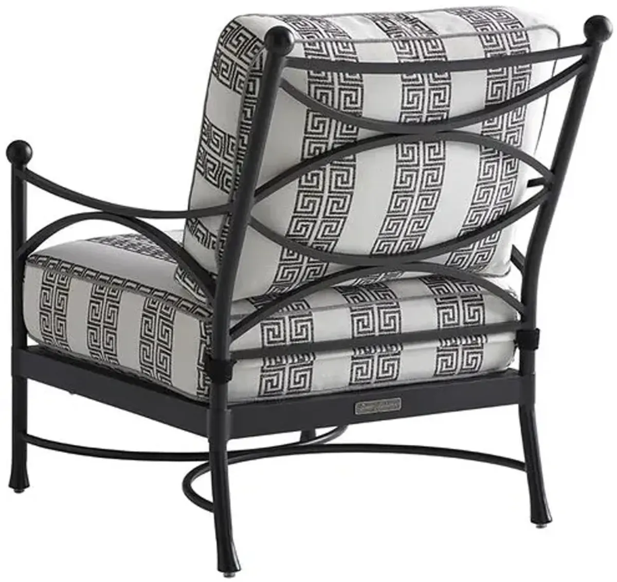 Pavlova Outdoor Aluminum Chair - Black/Gray Geometric - Tommy Bahama