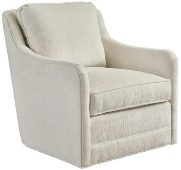 Glenhaven Swivel Chair - Textured White/Ivory - Lexington