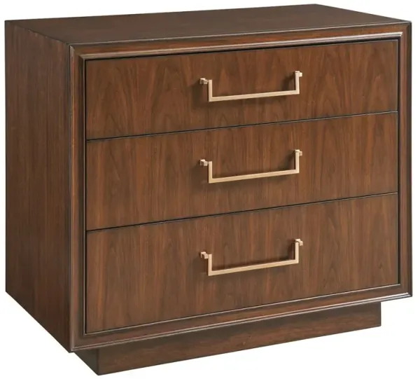 Camden 3-Drawer Nightstand, Walnut