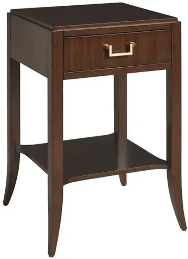 Vera Night Table - Walnut - Lexington - Brown