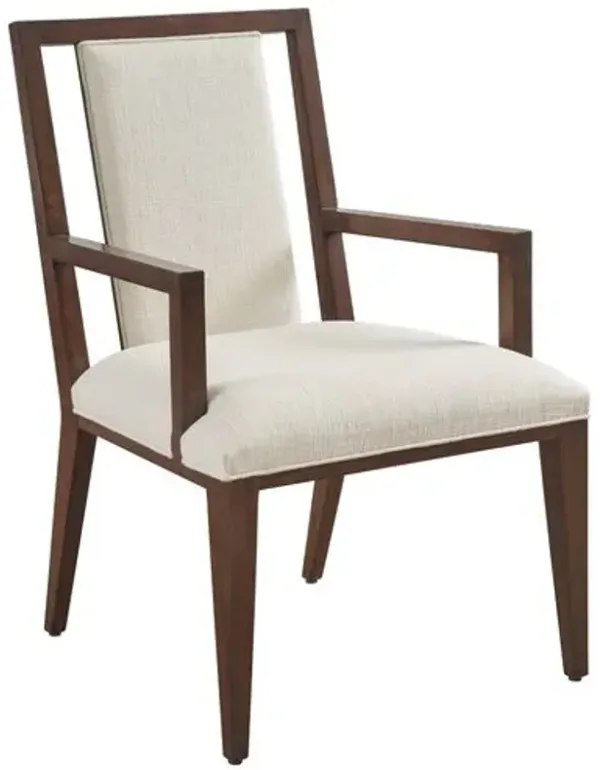 Boswell Splat Back Arm Chair - Textured - Lexington - White