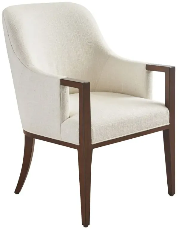 Lambeth Upholstered Arm Chair, White/Ivory