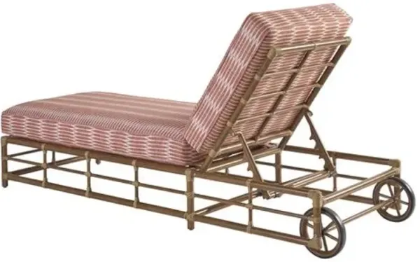 Sandpiper Bay Outdoor Aluminum Chaise Lounge - Stripe Red/Pink - Tommy Bahama - Comfortable, Sturdy, Stylish
