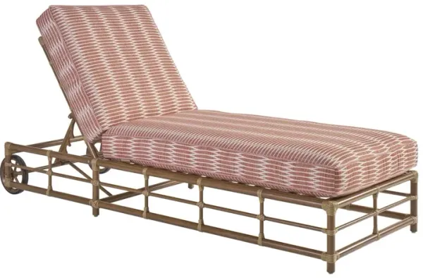 Sandpiper Bay Outdoor Aluminum Chaise Lounge, Stripe Red/Pink