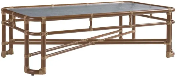 Sandpiper Bay Outdoor Aluminum Rectangular Cocktail Table, Medium Brown