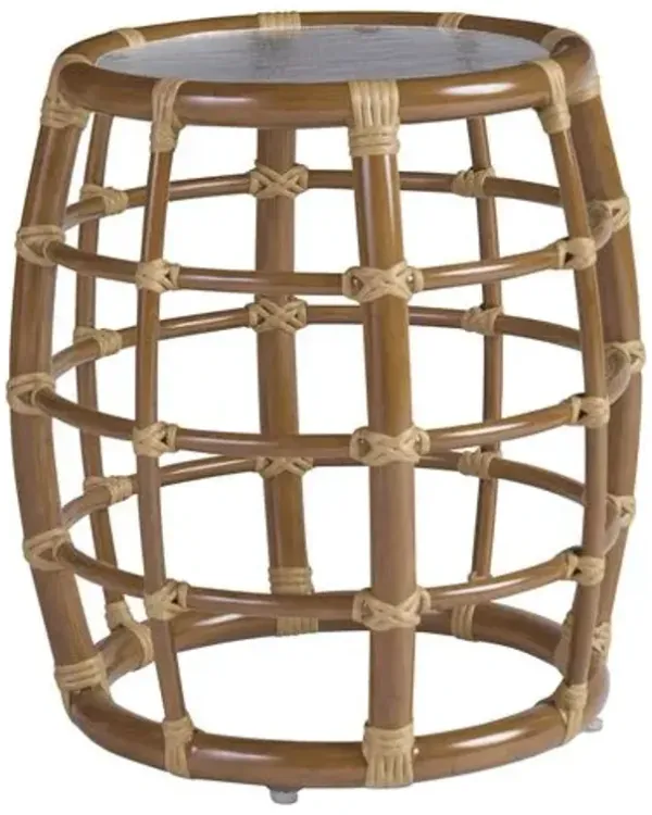 Sandpiper Bay Outdoor Aluminum Round Accent Table - Medium Brown - Tommy Bahama - 20Hx19Wx19D in