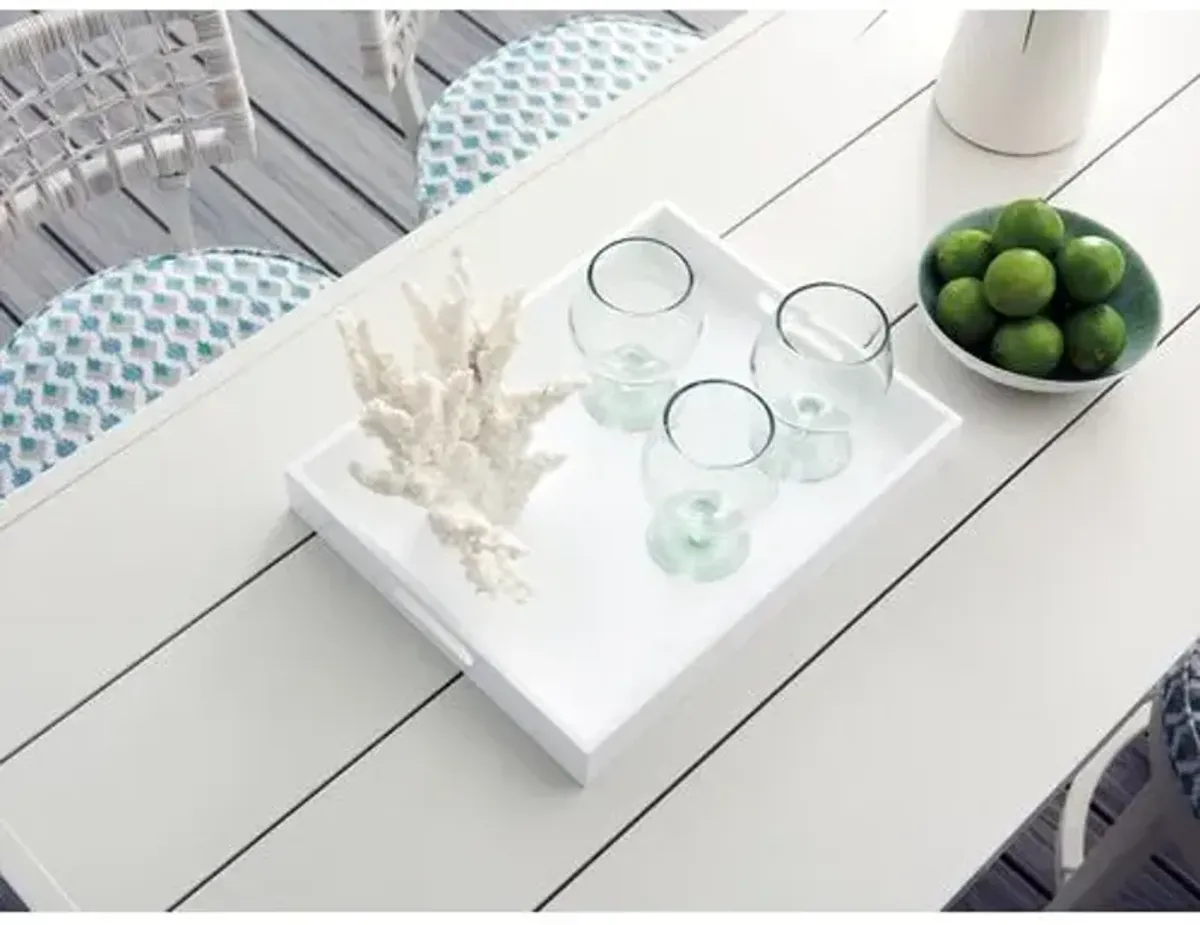 Seabrook Outdoor Aluminum High/Low Adjustable Bistro Table - Ivory - Tommy Bahama