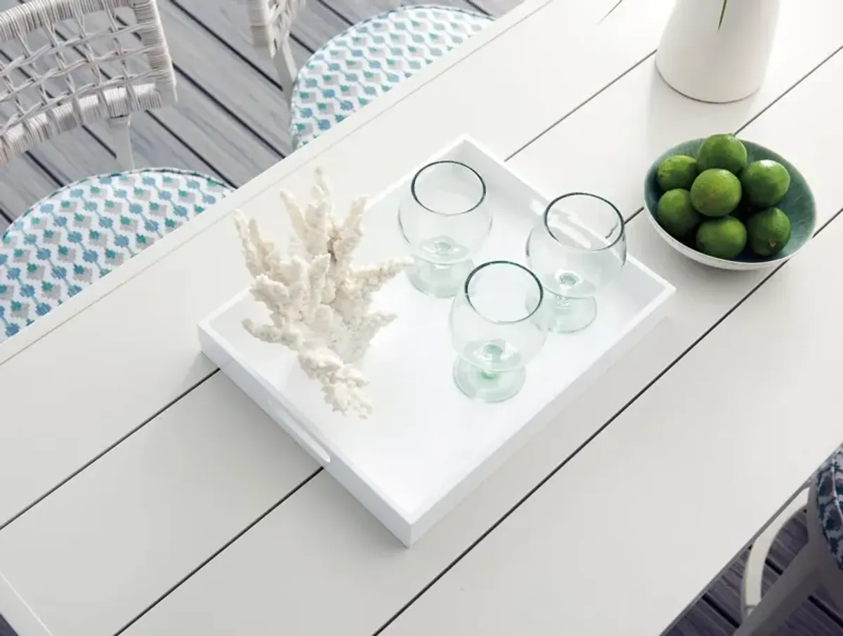 Seabrook Outdoor Aluminum High/Low Adjustable Bistro Table, Ivory