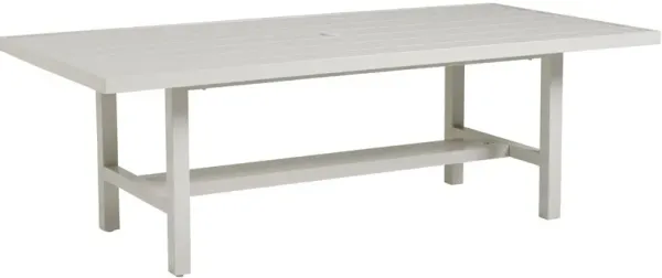 Seabrook Outdoor 88" Aluminum Rectangular Dining Table, Ivory