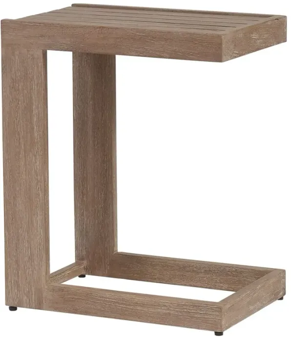 Stillwater Cove Outdoor Teak Drink Table - Natural - Tommy Bahama - Brown