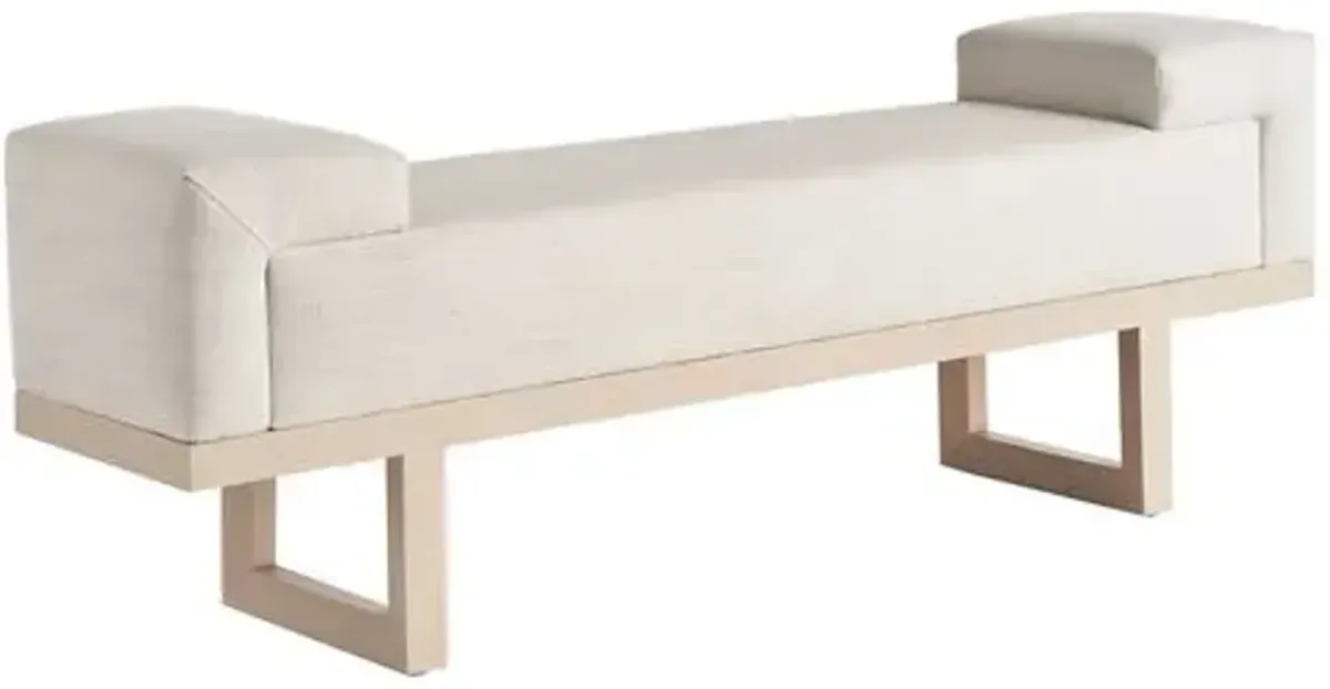 Abbott Textured Linen Bench - Sea Oat - Tommy Bahama - Beige
