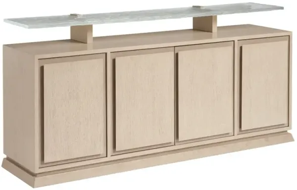 Callum Floating Glass Shelf Buffet - Sand Drift - Tommy Bahama - Brown