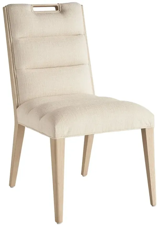 Aiden Channeled Upholstered Side Chair, Textured