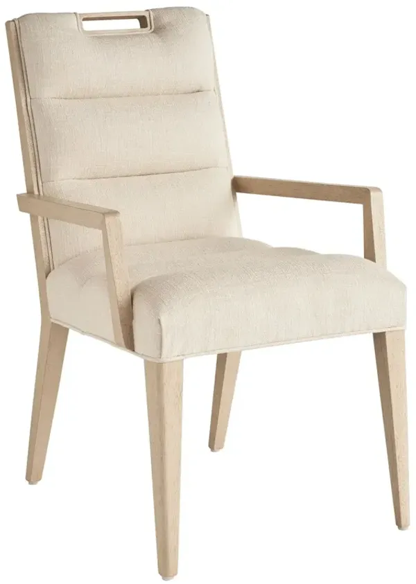 Aiden Channeled Upholstered Arm Chair, Textured