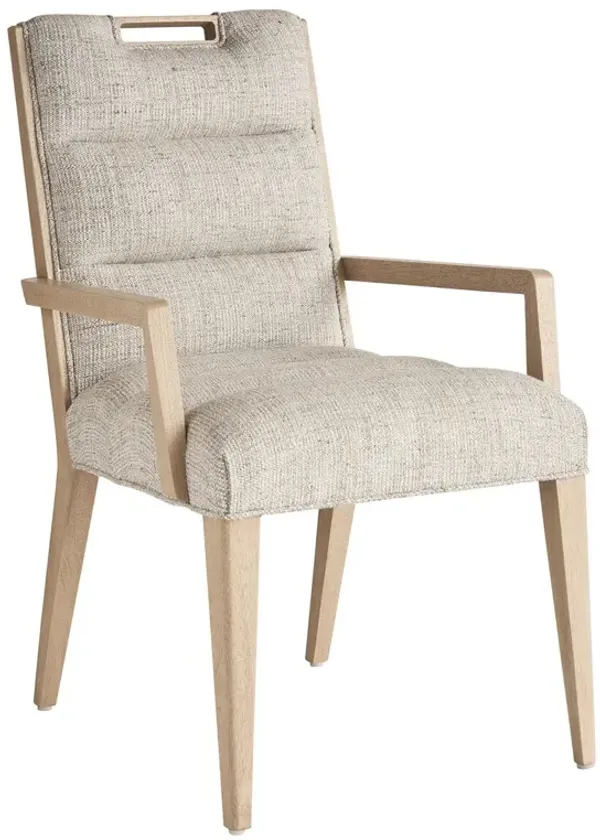 Aiden Channeled Upholstered Arm Chair, Textured