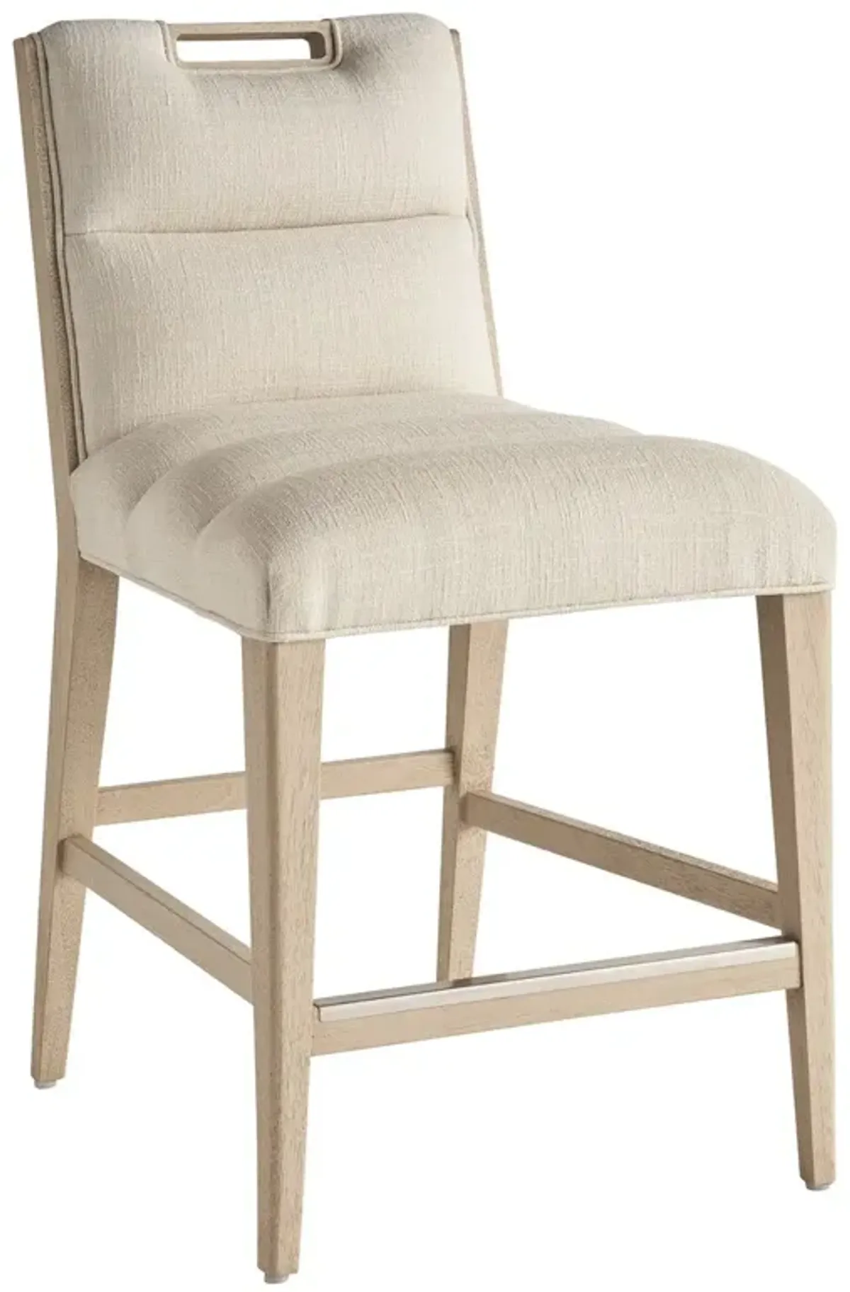 Greer Channeled Upholstered Counter Stool - Textured - Tommy Bahama