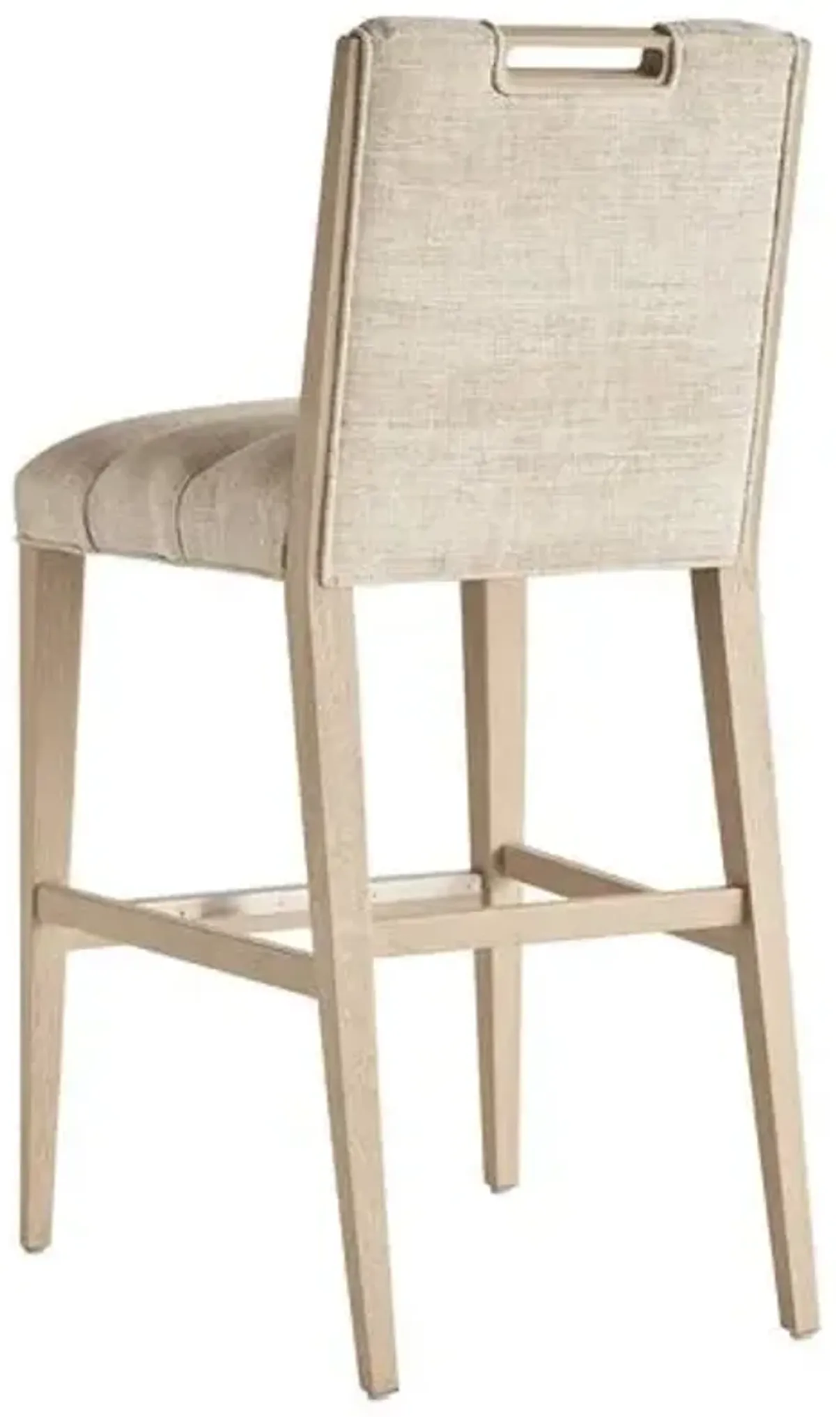 Greer Channeled Upholstered Bar Stool - Textured - Tommy Bahama - Beige
