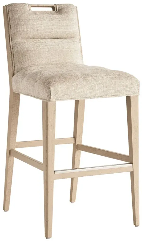 Greer Channeled Upholstered Bar Stool, Textured