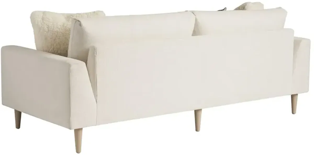 Roswell Bench Seat Sofa, Sea Oat/Textured White