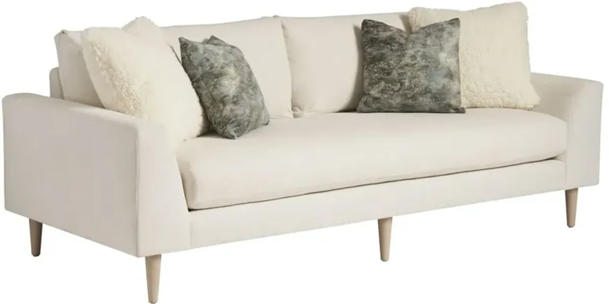 Roswell Bench Seat Sofa, Sea Oat/Textured White