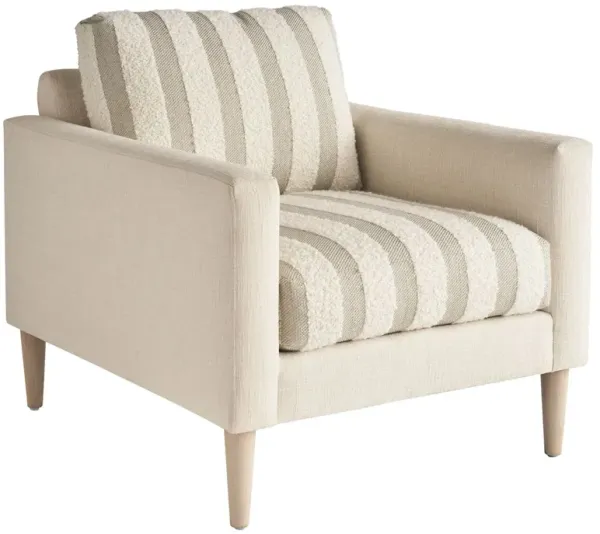 Marcella Chair, Sea Oat/ White/Ivory Stripe