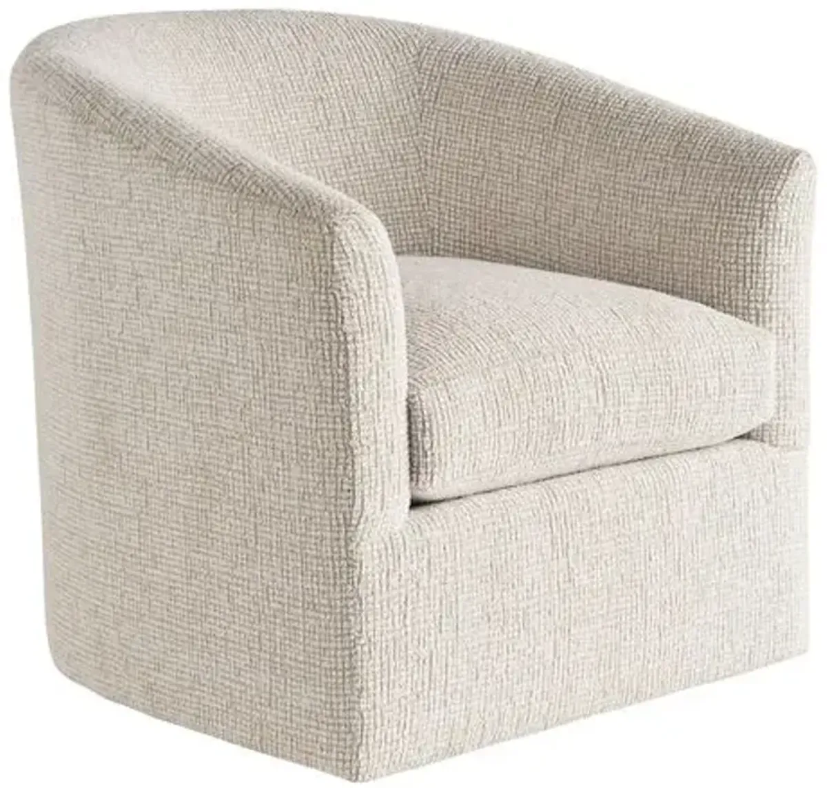 Candice Swivel Chair - Textured Beige/Tan - Tommy Bahama