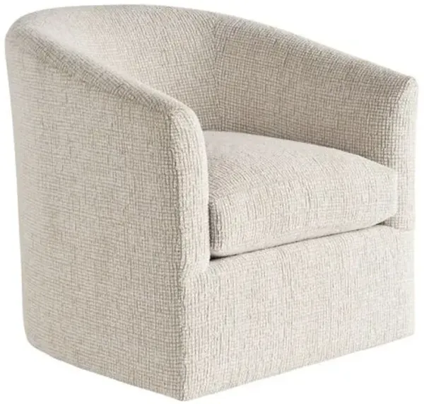 Candice Swivel Chair - Textured Beige/Tan - Tommy Bahama