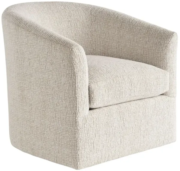 Candice Swivel Chair, Textured Beige/Tan