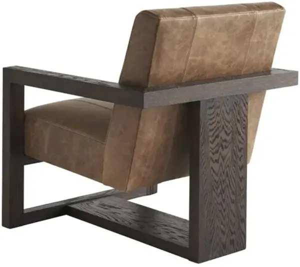 Flanders Leather Chair - Walnut - Tommy Bahama - Brown